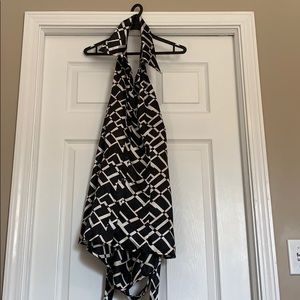 Tie waist halter blouse